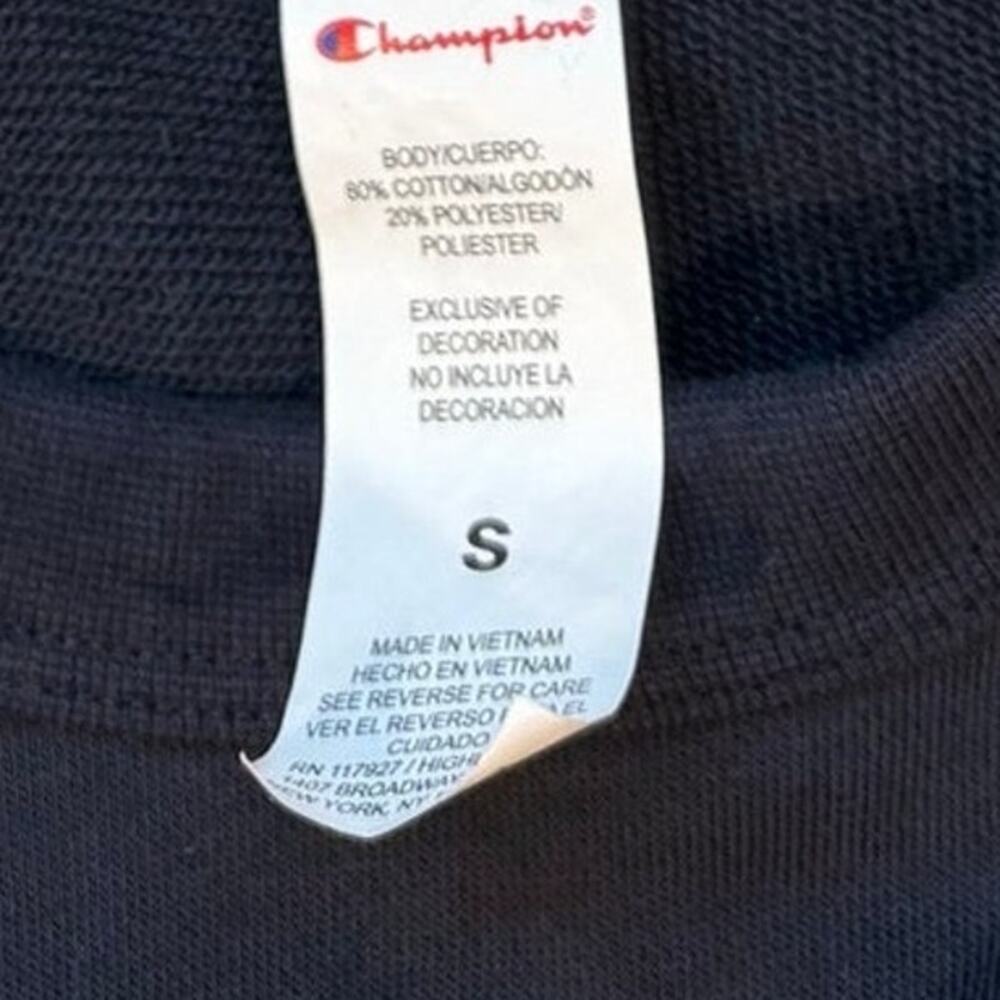 NWOT Champion Women's Cropped French Terry Sweatshirt Navy Small - Picture 8 of 8